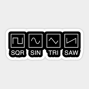 Synthesizer Waveforms for Electronic Musician Sticker